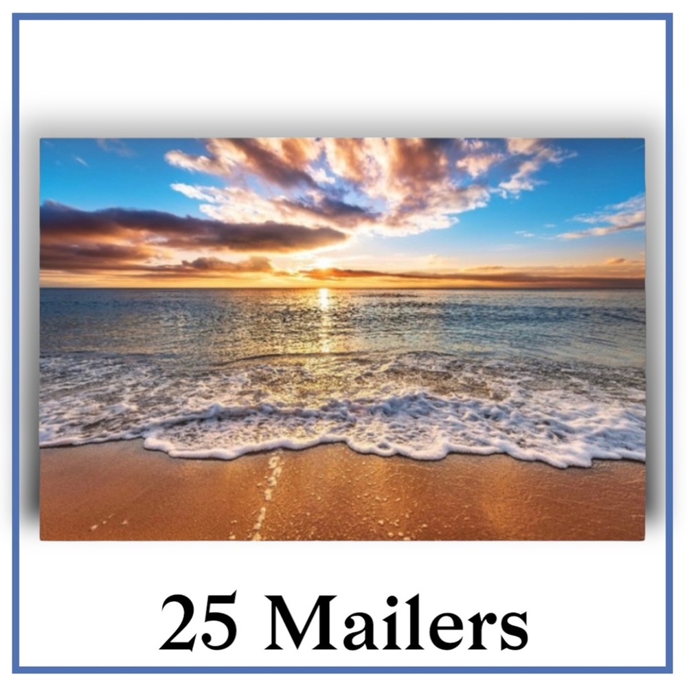 ( Quantity 25 10x13 ) Sunset Beach Poly Mailers Bags Shipping Envelopes - Picture 2 of 3